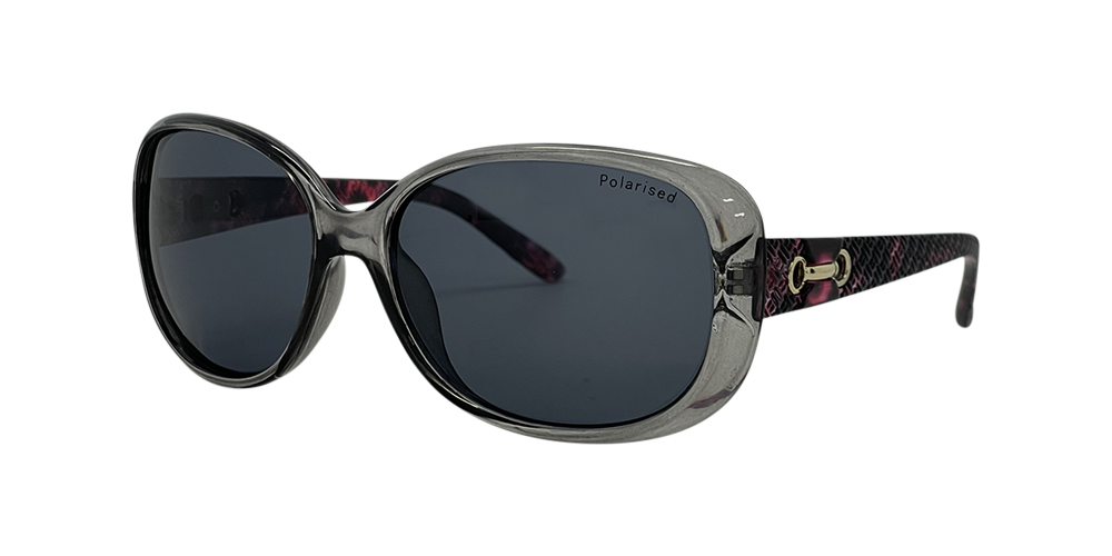 Stiletto Ava C7 Crystal Smoke w Brown Gold Stripe / Smoke Polarised Lenses