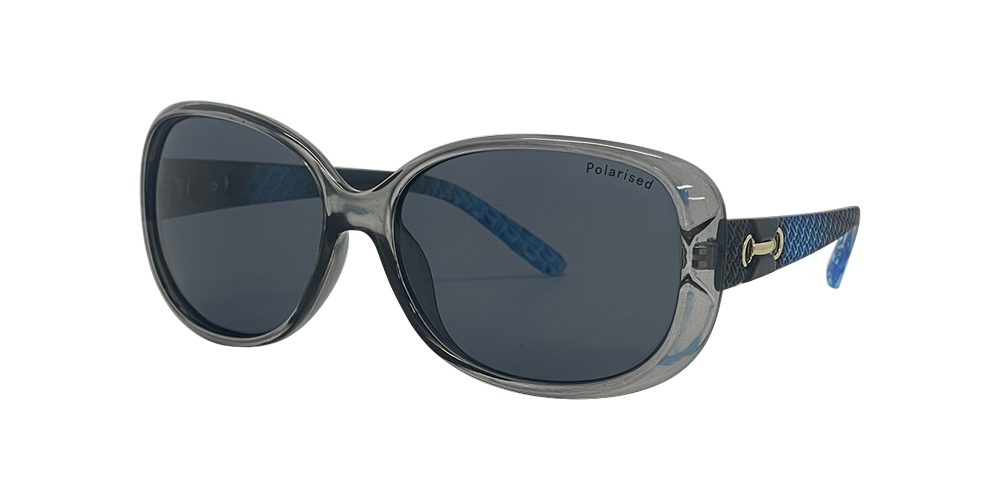 Stiletto Ava C9 Crystal Dark Smoke w Blue Fade / Smoke Polarised Lenses