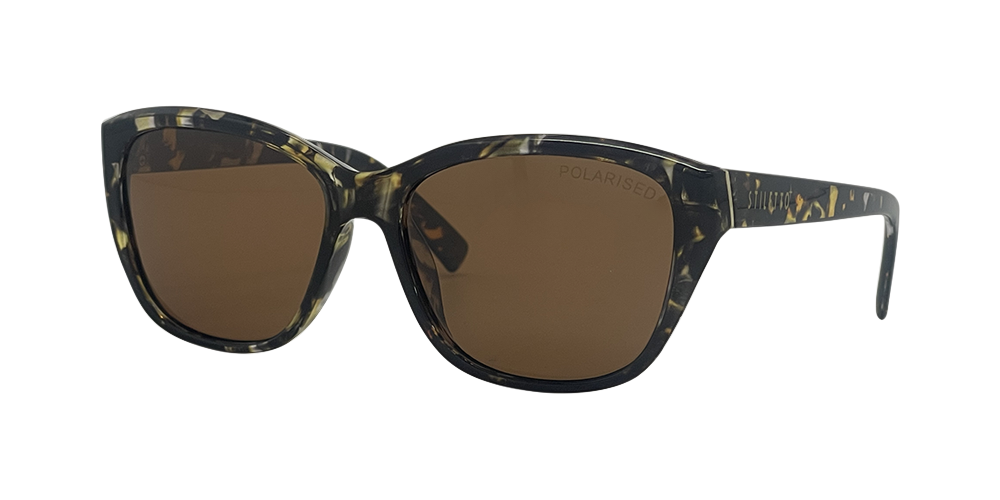 Stiletto Coral C6 Crystal Rose w Demi Black / Brown Polarised Lenses