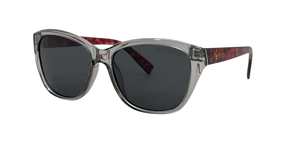 Stiletto Coral C7 Crystal Smoke w Brown Gold Stripe / Smoke Polarised Lenses