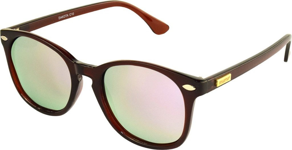 Stiletto Dakota C10 Crystal Dark Brown / Purple Revo Polarised Lenses