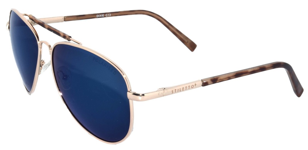 Stiletto Dixie C13 Gold Motley / Ice Blue Revo Polarised Lenses