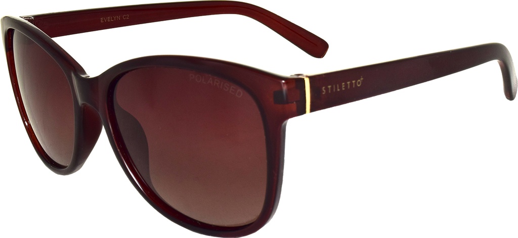 Stiletto Evelyn C2 Crystal Dark Brown / Brown Gradient Polarised Lenses