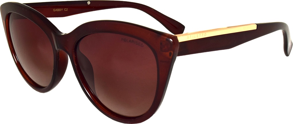 Stiletto Gabby C2 Crystal Dark Brown / Brown Gradient Polarised Lenses