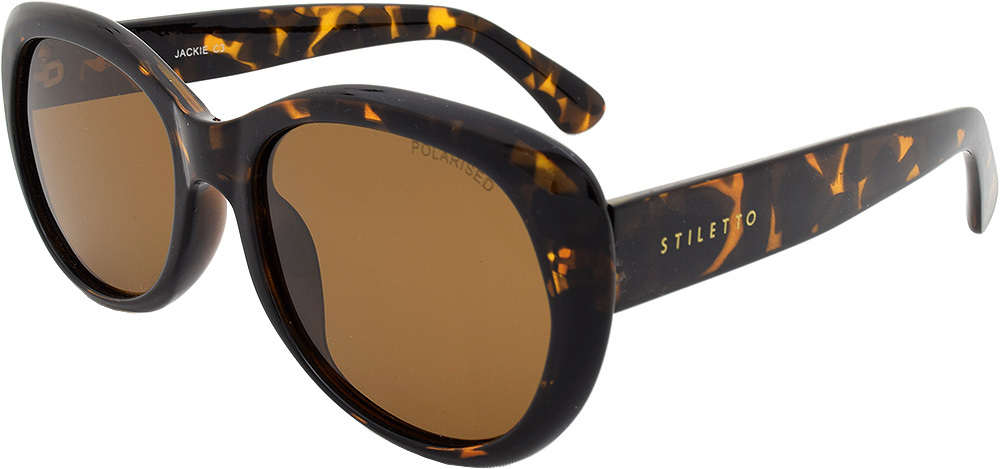 Stiletto Jackie C3 Double Dark Demi / Brown Polarised Lenses