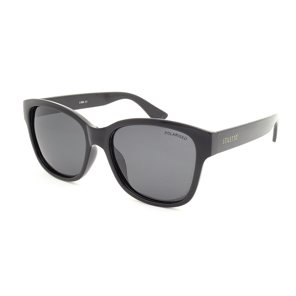 Stiletto Luna C1 Shiny Black / Smoke Polarised Lenses