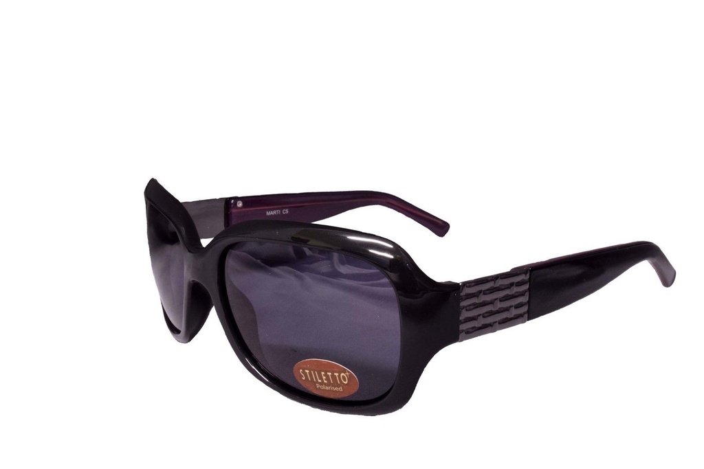 Stiletto Marti C5 Black w Purple / SmokePolarised Lenses
