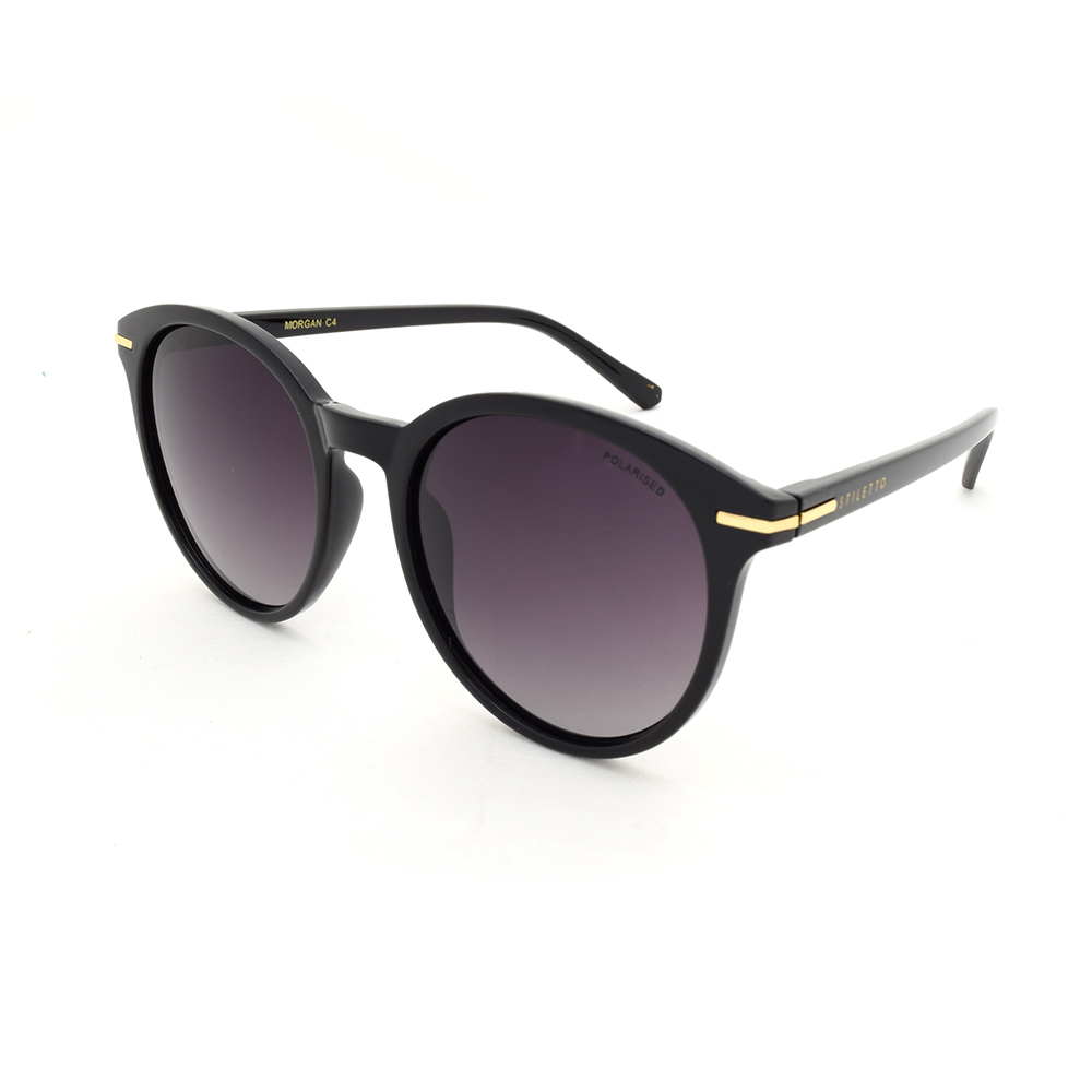 [9337217020752] Stiletto Morgan C4 Black / Smoke Gradient Polarised Lenses