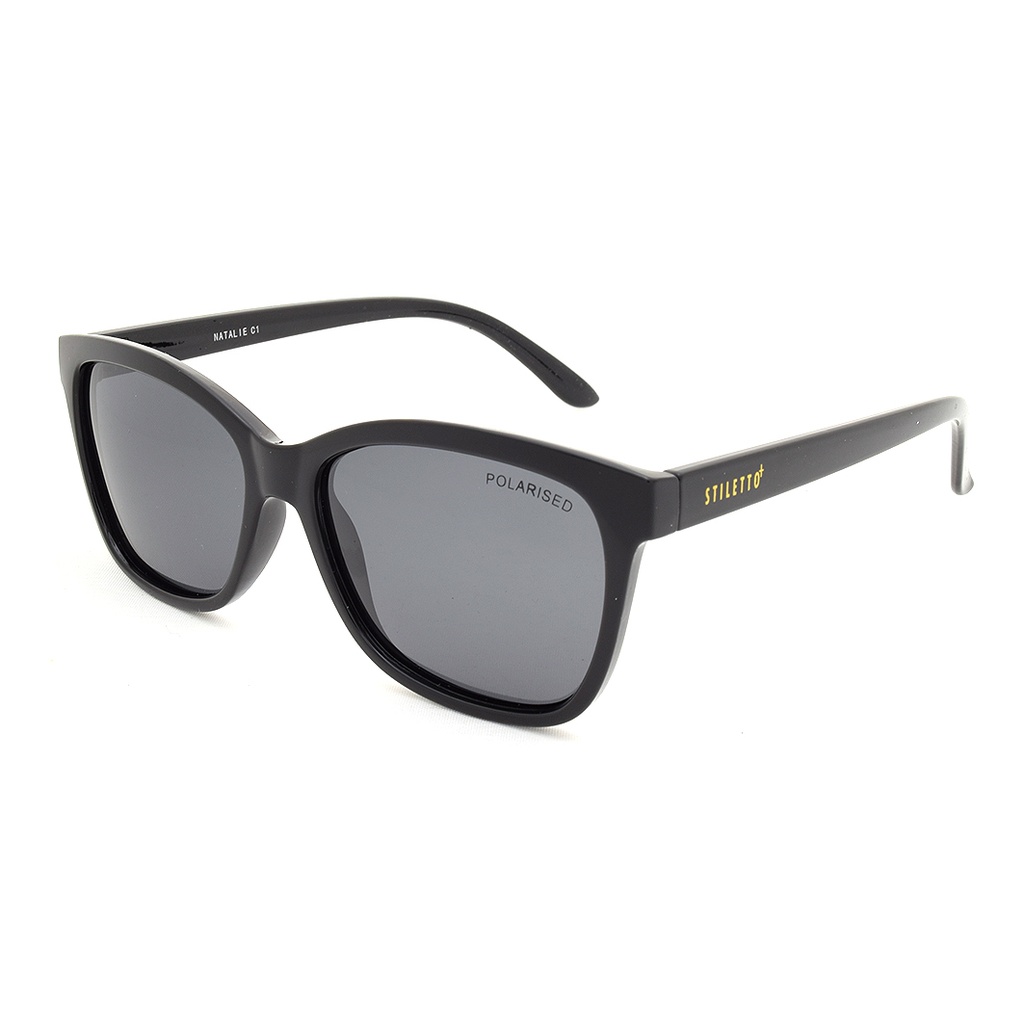 Stiletto Natalie C1 Shiny Black / Smoke Polarised Lenses