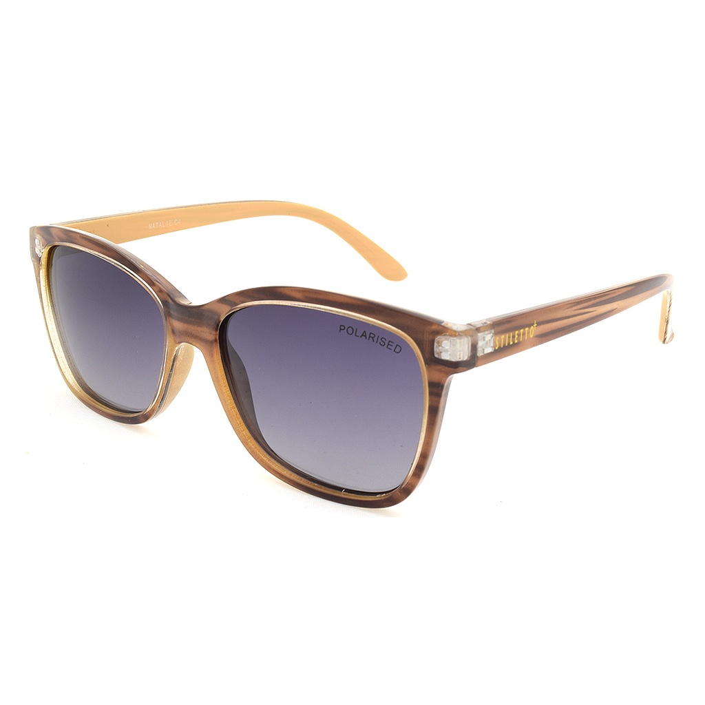 Stiletto Natalie C4 Crystal Stripe Paper / Smoke Gradient Polarised Lenses