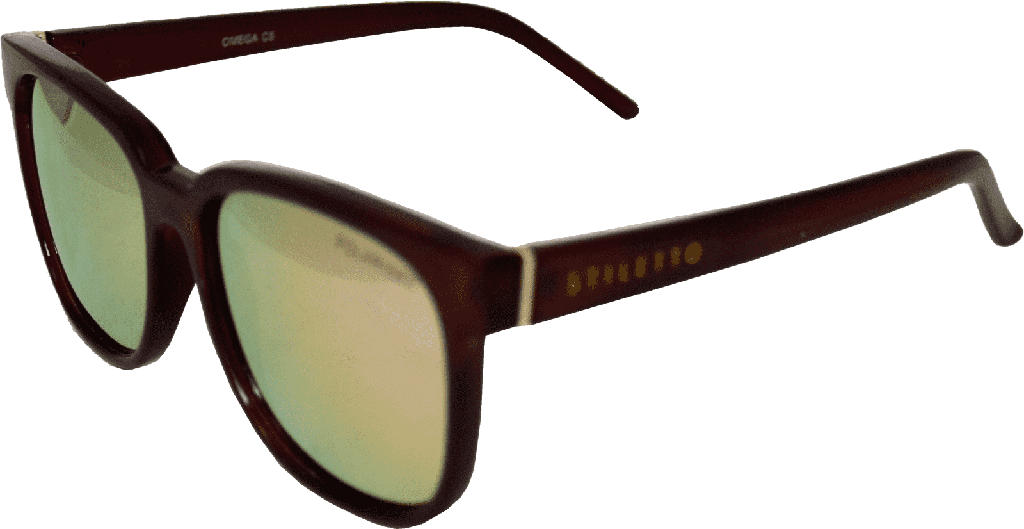 Stiletto Omega C5 Crystal Dark Brown / Lotus Pink Revo Polarised Lenses