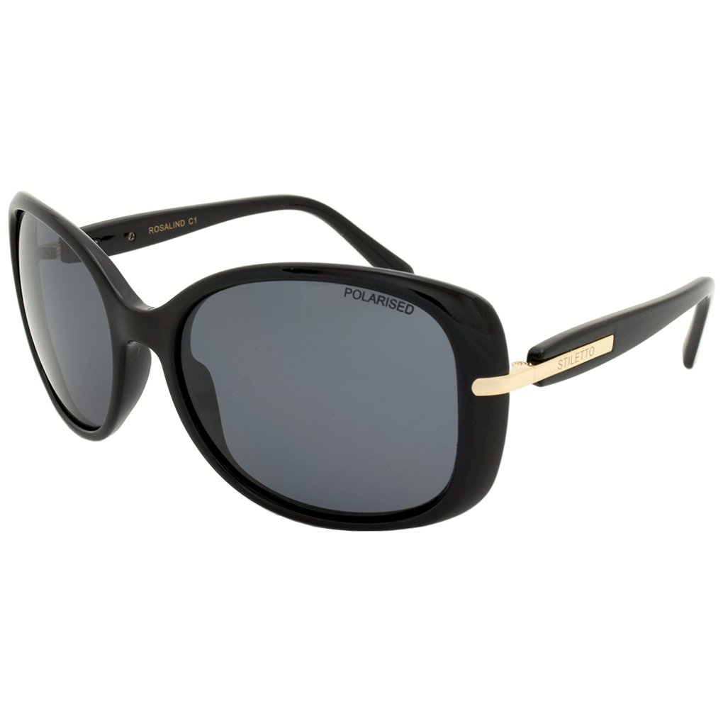 [9337217002512] Stiletto Rosalind C1 Black / Grey Gradient Polarised Lenses