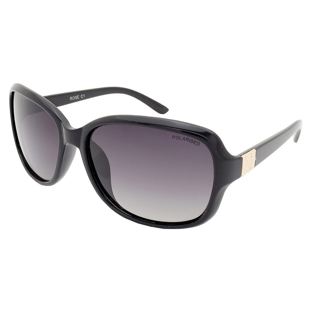 [9340457016133] Stiletto Rose C1 Black Gold / Smoke Gradient Polarised Lenses