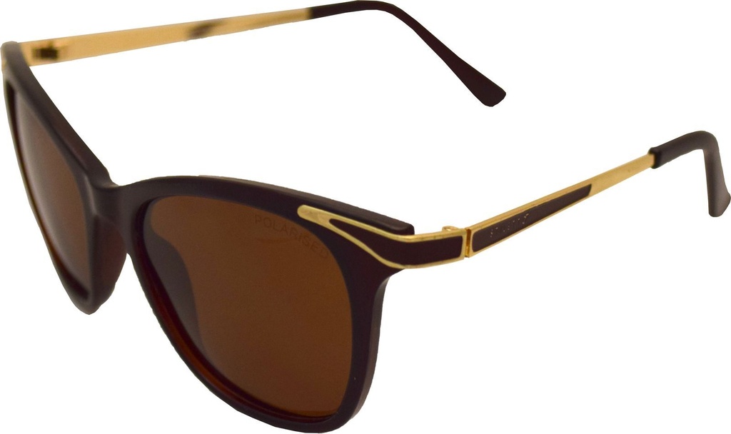 Stiletto Sienna C2 Crystal Dark Brown Light Gold / Brown Polarised Lenses