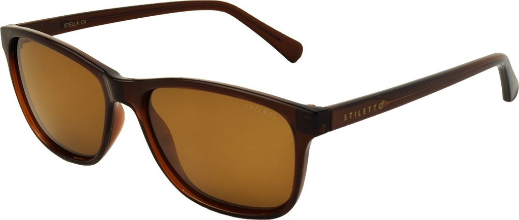 Stiletto Stella C4 Crystal Dark Brown / Brown Polarised Lenses