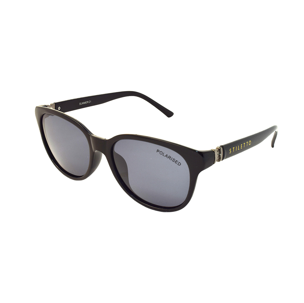 [9340457023278] Stiletto Summer C1 Black / Smoke Polarised Lenses