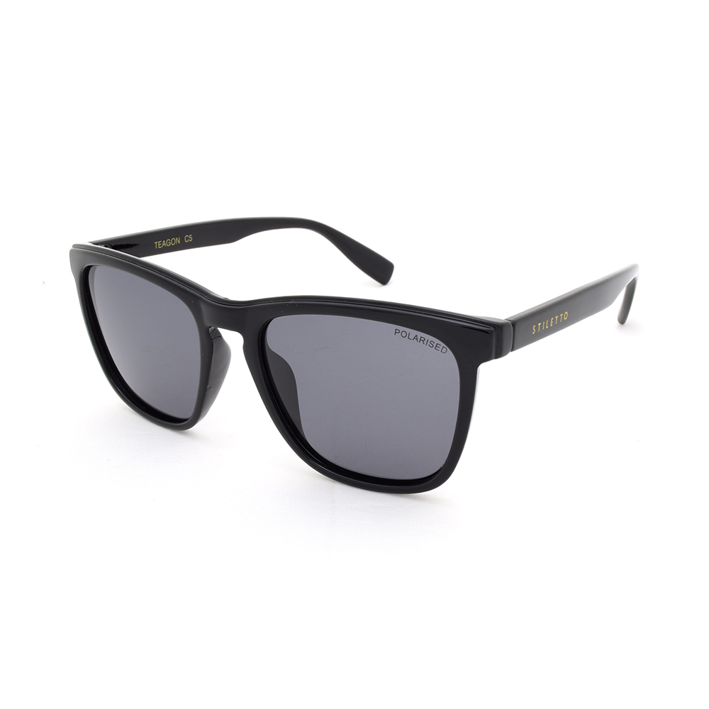 [9337217020714] Stiletto Teagon C5 Black / Smoke Polarised Lenses
