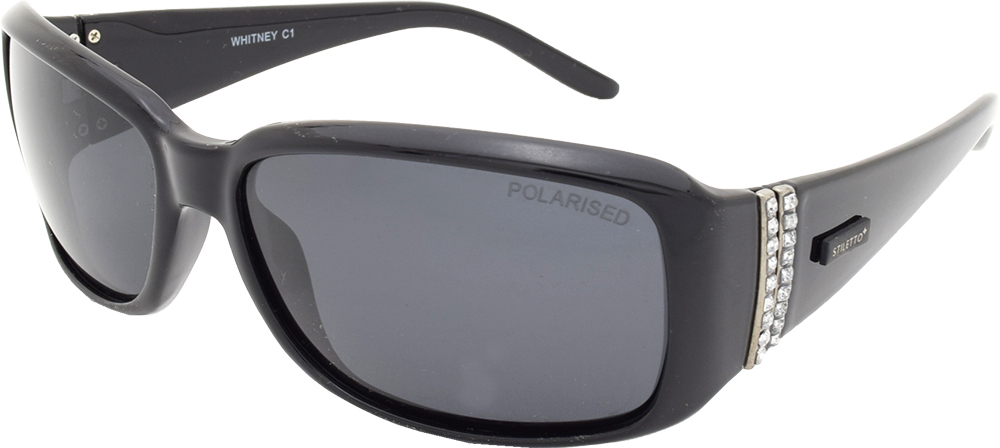 [9337217023609] Stiletto Whitney C1 Black / Smoke Polarised Lenses