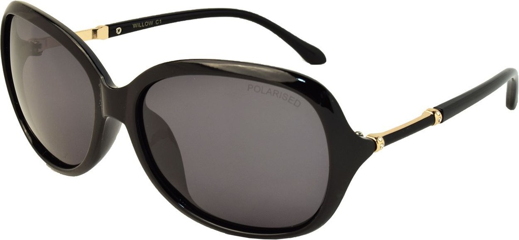 [9340457022219] Stiletto Willow C1 Black / Smoke Polarised Lenses