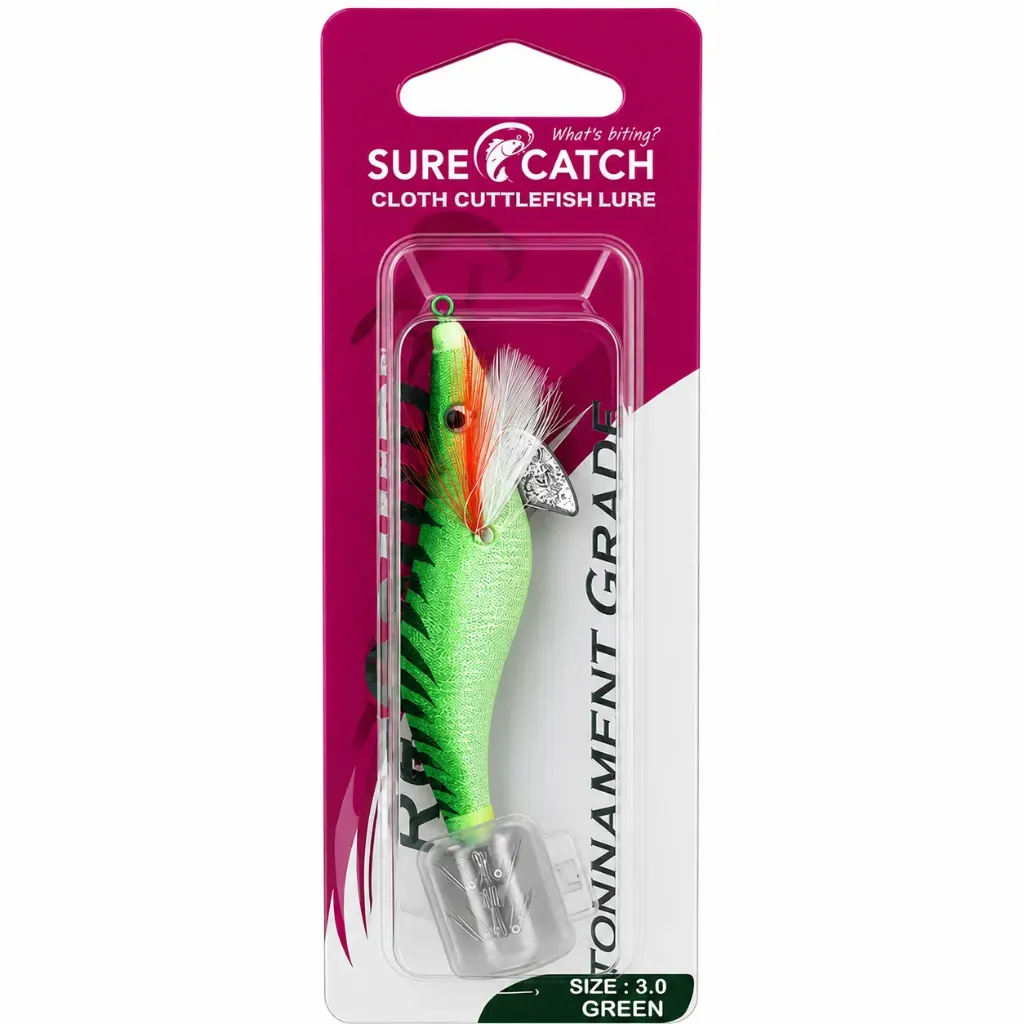 SureCatch Squid Jig Lure Green | Size 3.0