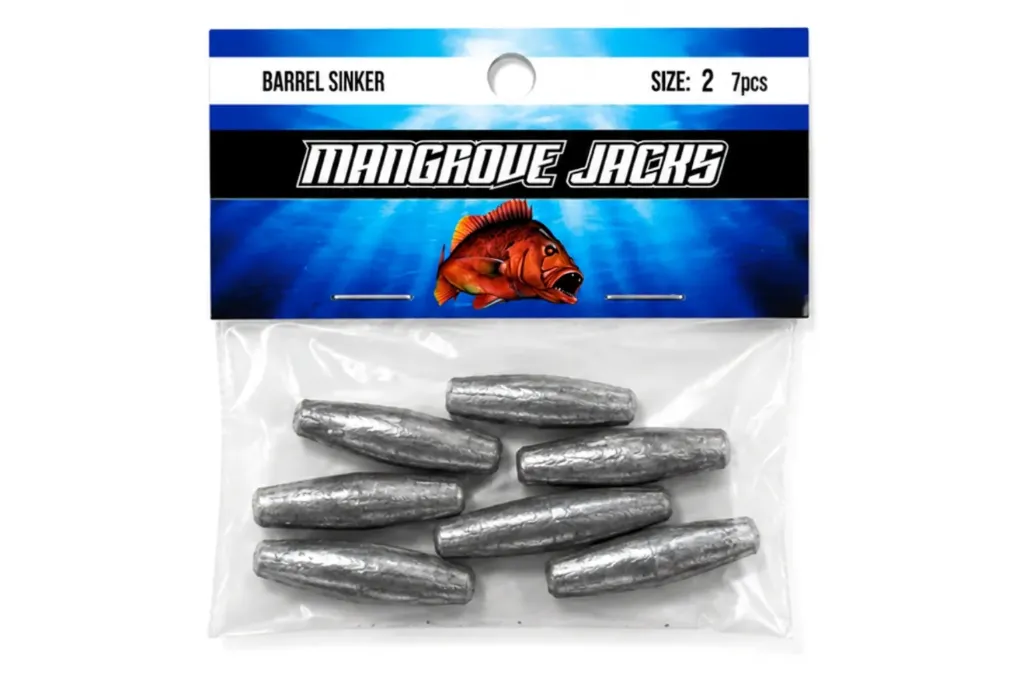 Mangrove Jacks Barrel Sinker | Size 2 | 7 Pack