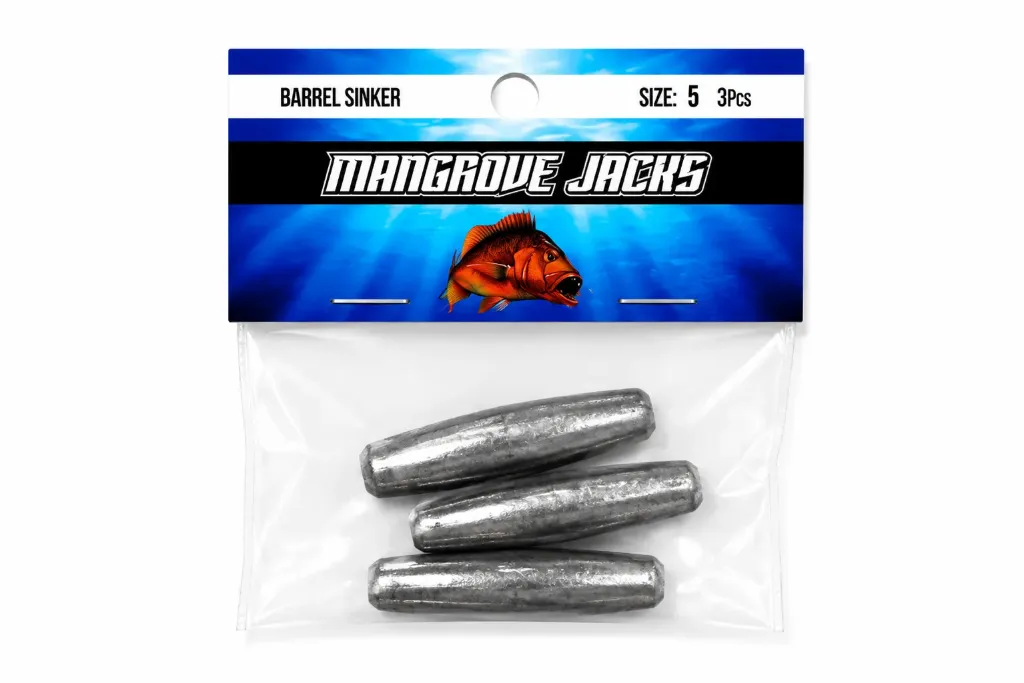 Mangrove Jacks Barrel Sinker | Size 5 | 3 Pack