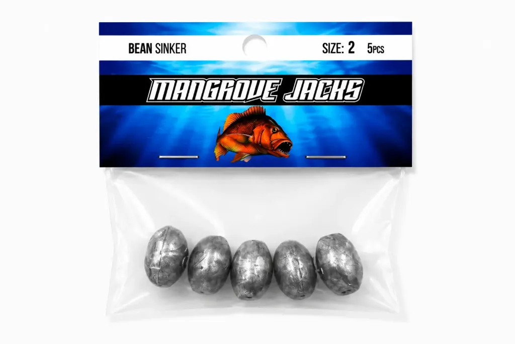 Mangrove Jacks Bean Sinker | Size 2 | 5 Pack