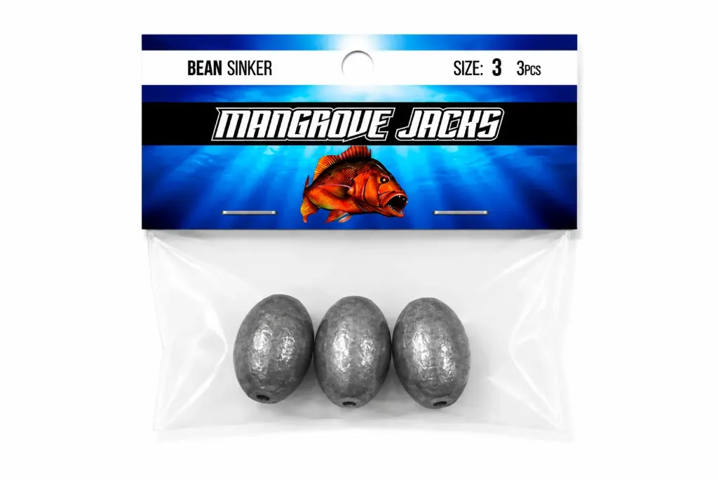 Mangrove Jacks Bean Sinker | Size 3 | 3 Pack