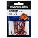 Mangrove Jacks Long Shank Hook Red | Size 1/0 | 15 Pack