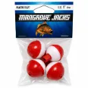 Mangrove Jacks Plastic Float Red & White | 1" | 4 Pack