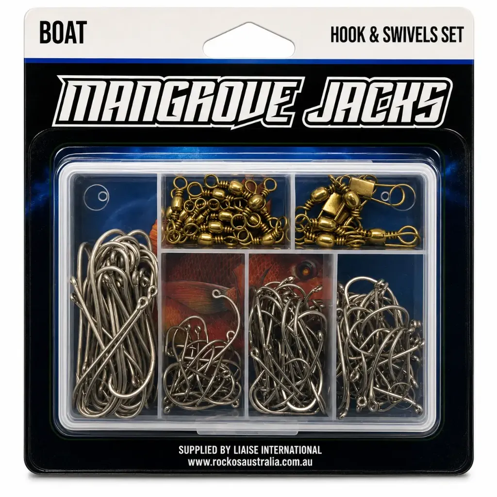 Mangrove Jacks Swivels & Hooks Set | Boat