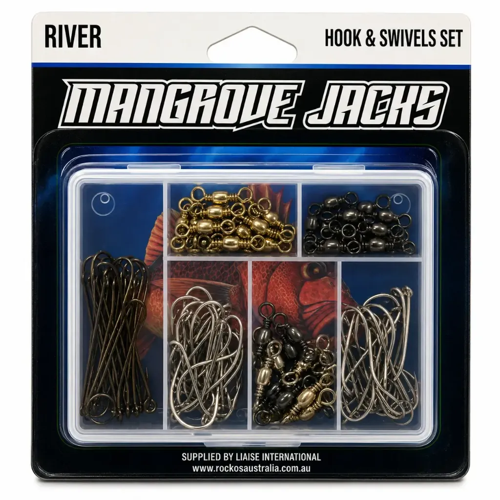 Mangrove Jacks Swivels & Hooks Set | River