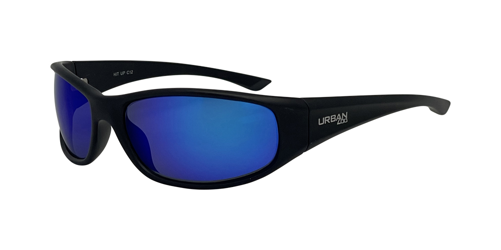 Urban Zoo Hit Up C12 Matte Black / Smoke w Blue Revo Lenses