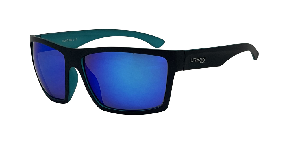 Urban Zoo Hoodlum C12 Matte Black w Matte Crystal Blue Interior / Blue Revo Lenses