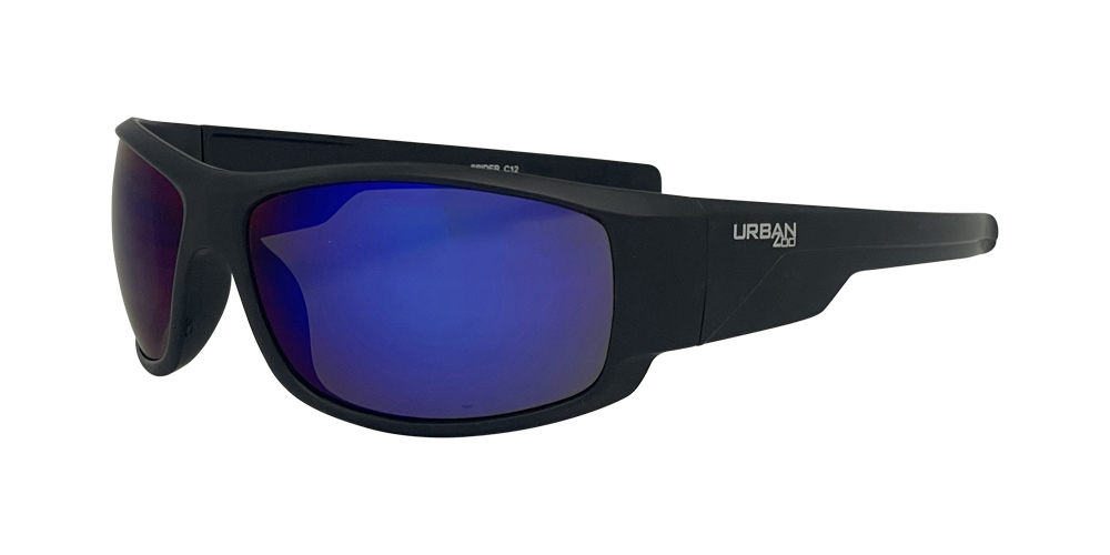 Urban Zoo Spider C12 Matte Black / Smoke w Blue Revo Lenses