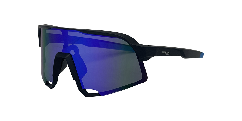 Urban Zoo Sumatra C12 Matte Black / Smoke w Blue Revo Lenses