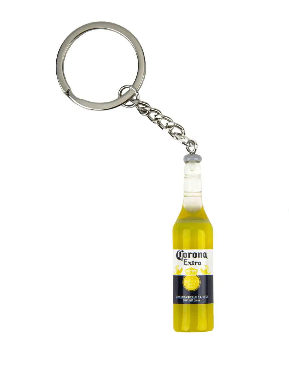 [9358517029900] Gilroy Co. Corona Bottle Keychain Yellow