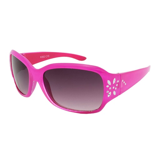 [9337217024927] Kidz K062 C14 Crystal Rose Pink w Silver Butterfly / Smoke Lenses