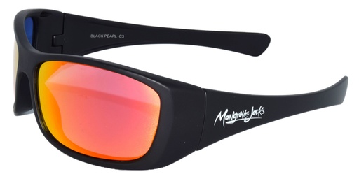 [9340457011275] Mangrove Jacks Black Pearl C3 Black / Red Revo Polarised Lenses