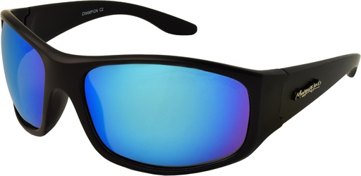 [9340457016539] Mangrove Jacks Champion C2 Matte Black / Blue Revo Polarised Lenses