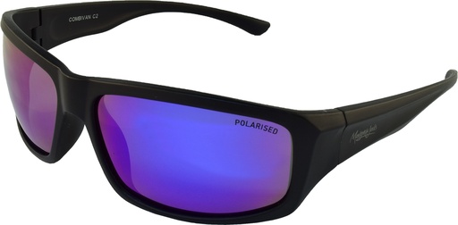 [9340457020260] Mangrove Jacks Combi Van C2 Matte Black / Blue Revo Polarised Lenses