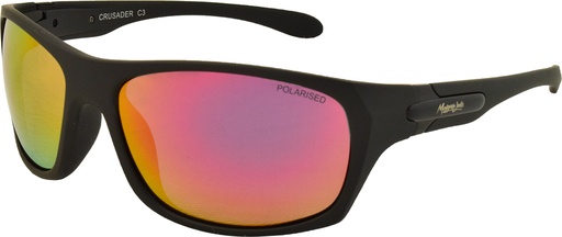 [9340457018892] Mangrove Jacks Crusader C3 Matte Black / Red Revo Polarised Lenses