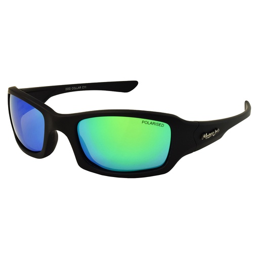 [9340457024626] Mangrove Jacks Dog Collar C11 Matte Black / Green Revo Polarised Lenses