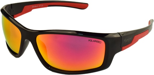 [9340457020536] Mangrove Jacks Double Up C3 Black / Red Revo Polarised Lenses
