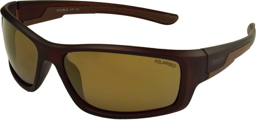 [9340457020550] Mangrove Jacks Double Up C6 Matte Black / Gold Revo Polarised Lenses