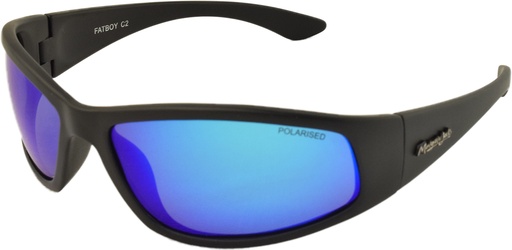 [9340457019486] Mangrove Jacks Fatboy C2 Matte Black / Blue Revo Polarised Lenses