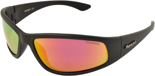 [9340457019493] Mangrove Jacks Fatboy C3 Matte Black / Black Red Revo Polarised Lenses
