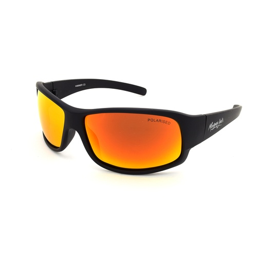 [9340457010858] Mangrove Jacks Hammer C3 Black / Red Revo Polarised Lenses