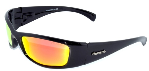 [9337217015024] Mangrove Jacks Hammerhead C3 Black / Red Revo Polarised Lenses