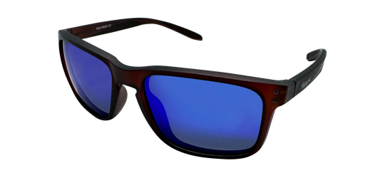 [9337217028499] Mangrove Jacks Holyhead C2 Matte Crystal Dark Brown / Smoke With Blue Revo Polarised Lenses